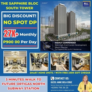 Pre-Selling Affordable 1 Bedroom Condo Unit for sale in Ortigas Center Pasig Near ADB and Meralco at The Sapphire Bloc East and South Tower on Carousell