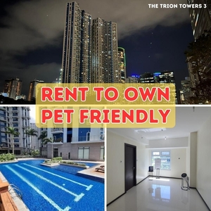 Rent to Own 3 Bedroom Condo unit with balcony for sale in BGC Mckinley Parkways Taguig Near Sm Aura at Trion Towers on Carousell