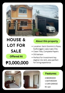 SUBDIVSION HOUSE AND LOT FOR SALE IN LAPU LAPU CITY