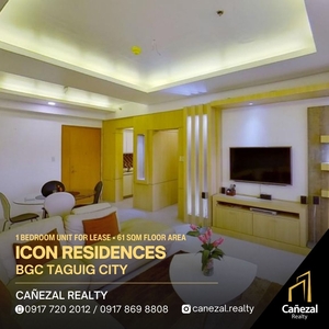 The Icon Residences 1 Bedroom Unit at 61 SQM in 20th Floor with 1 Parking in BGC Taguig City For Lease on Carousell