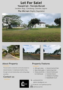 Treveia Nuvali Lot For Sale near the main gate and close proximity to clubhouse on Carousell