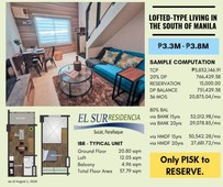 Pre - Selling Condominium (El Sur Residencia) at Sucat, Paranaque