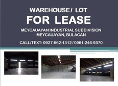 Warehouse / Lot For Lease - Meycauayan
