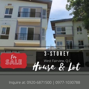 Brand New 3 BR with 1 Car Garage House and Lot in West Fairview, Quezon City