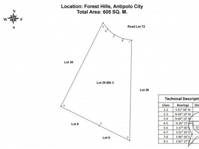 Lot for Sale, 605 SQM, Eastland Heights (Megaworld), Antipolo City