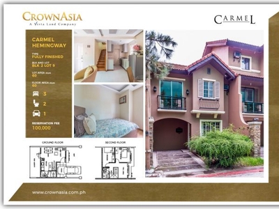 Ponticelli by Crown Asia | RFO 3BR House & Lot for Sale