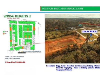 Spring Heights II 130 sqm Residential Lot for Sale