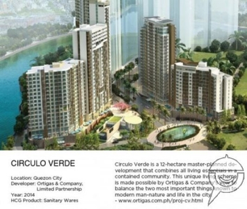 Studio type Condo Majorca Residences at Circulo Verde for sale