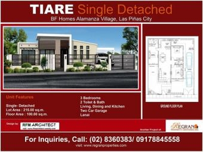 TIARE Single-Detached in BF Home For Sale Philippines