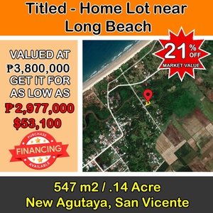 For sale 3,910 sqm Titled Beachfront Lot for Retirement Lifestyle in Roxas