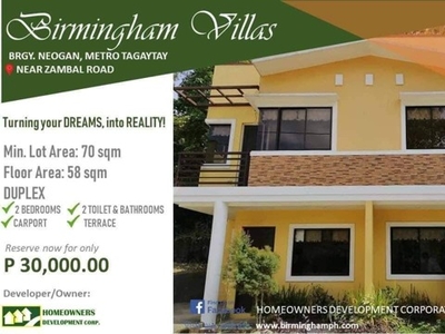 Townhouse For Sale In Neogan, Tagaytay
