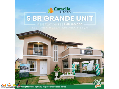 5BR Single Detached House & Lot for sale in capas, tarlac