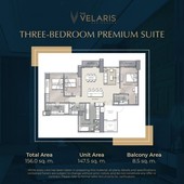 Pre-selling 3BR Suite with Private Lift lobby at The Velaris Residences