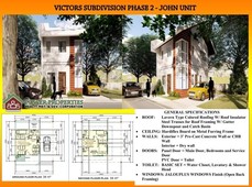 Victor's Subdivision Phase 2 John Unit House and Lot for Sale
