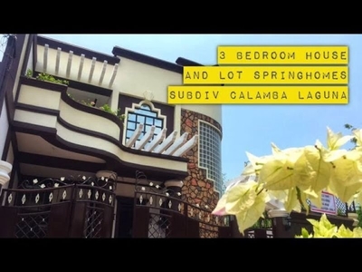 3 Bedroom House and Lot Springhomes Subdivision Bucal Calamba City Laguna