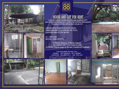 HOUSE AND LOT FOR RENT