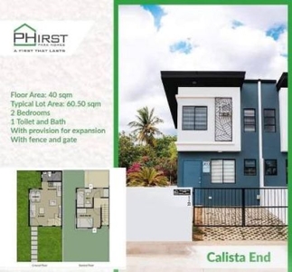 For Sale: Calista Mid Townhouse in Phirst Park Homes San Pablo City, Laguna