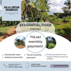 Gated Farm Lot Sale near Eastwest Road Alfonso and Tagaytay City