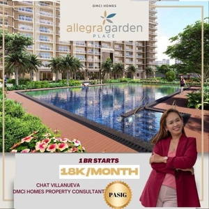Pre-selling 3-BR Condo Unit For Sale at Allegra Garden Place in Pasig City