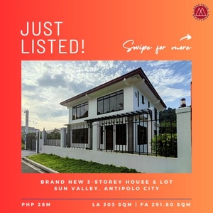 Brand New 3-Storey House and Lot in Sun Valley, Antipolo City