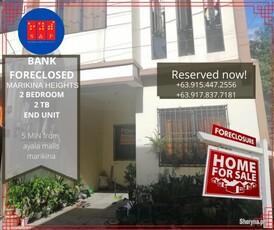 Bank Foreclosed for sale 2 BEdroom with parking in Marikina