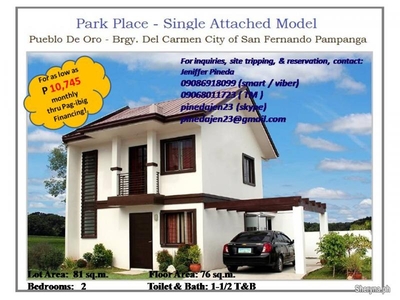 Single Attached House & Lot Along San Fernando City, Pampanga