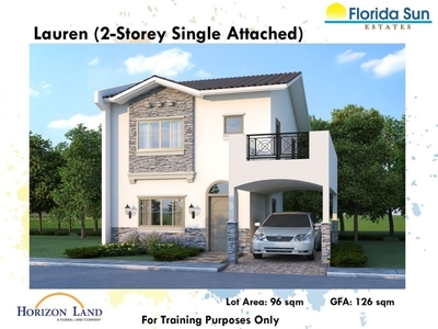 Florida Sun Estates I Lauren Single Attached House For Sale in Cavite