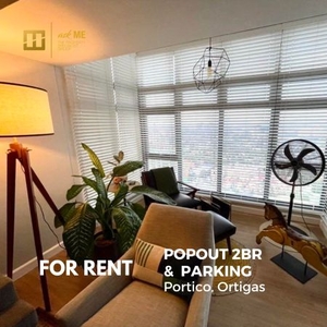 For Rent: Semi-furnished 2BR popout with parking at The Sandstone Portico, Pasig