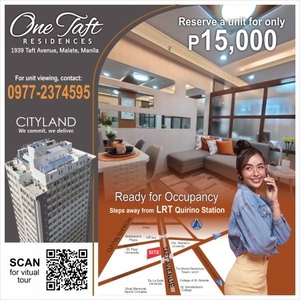 For Rent - Studio - One Taft Residences Condominium Unit