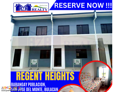 Regent Heights 3BR Townhouse House And Lot San Jose Del Monte Bulacan