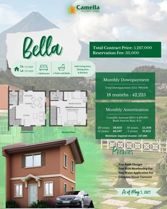 Bella Unit House & Lot For Sale at Camella Hillcrest Legazpi