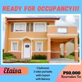 HOUSE AND LOT FOR SALE: ELAISA UNIT READY FOR OCCUPANCY!