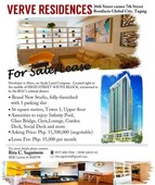 VERVE RESIDENCES - Developer is Alveo, an Ayala Land Company, located right in the middle of HIGH STREET SOUTH BLOCK