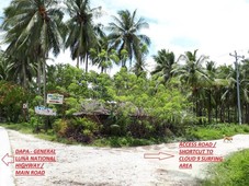 commercial lot for rent in general luna, siargao island