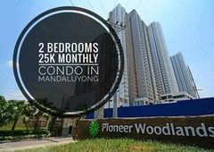 Condo in Mandaluyong 2 Bedroom 25k M.A. Rent to Own Pioneer Woodlands
