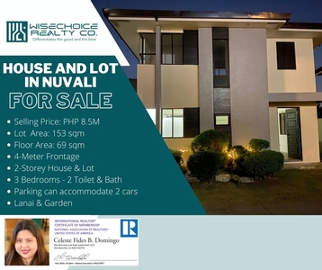 For Sale 3 Bedroom and 2T&B House & Lot in Nuvali, Canlubang, Calamba