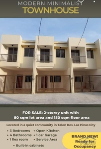 4 bedroom Townhouse for sale in Las Pinas