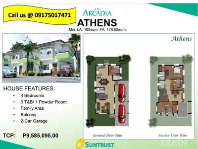 Athens Model, House and Lot for sale in Porac Pampanga Single detached houses