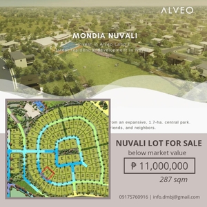 Nuvali Residential Lot for Sale - Mondia, Santa Rosa, Laguna