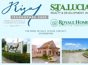 Lot for Sale in Rizal Technopark Subdivision in Taytay, Rizal