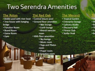 1BR Condo for Rent in The Sequoia at Two Serendra, BGC - Bonifacio Global City, Taguig