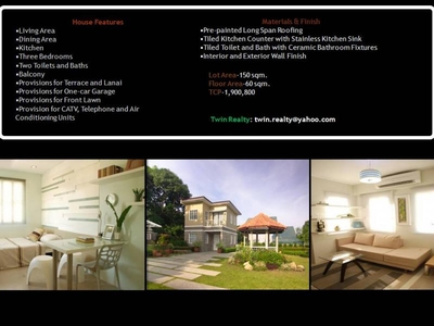 Lily Model-Garden Grove Village For Sale Philippines