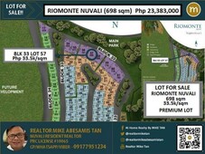RIOMONTE LOT FOR SALE FRONTING PARK
