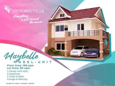 3BR 2-Storey Duplex House and Lot for Sale at Victoria Ville Subdivision in Bacoor, Cavite | E-Model Unit