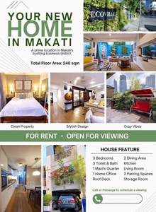 Makati Townhouse with a stunning roofdeck in a quiet neighborhood