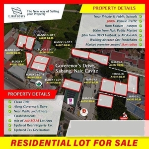 Lot For Sale In Sabang, Naic