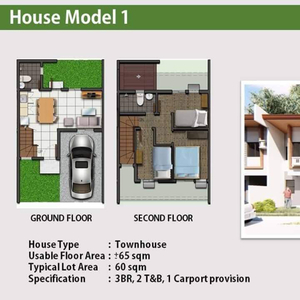 Townhouse For Sale In Carsadang Bago I, Imus