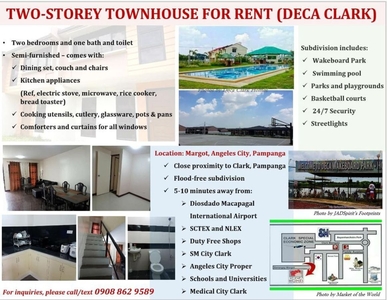 2-storey townhouse with 2 bedrooms in Deca Clark Residences and Resort