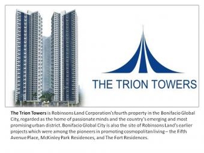 Condo at The Fort, Trion Tower, For Sale Philippines