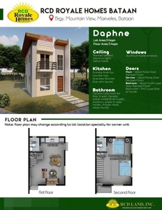For sale Town House Provision with 2 Bedrooms in Mariveles